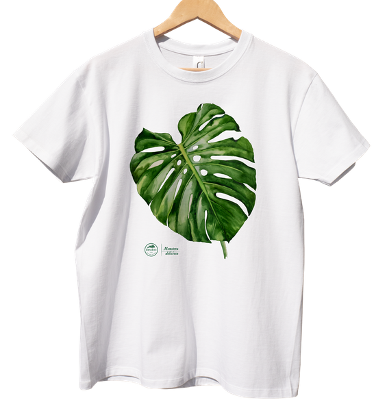 koszulka z motywem roślinnym dla dziecka — monstera dziurawa